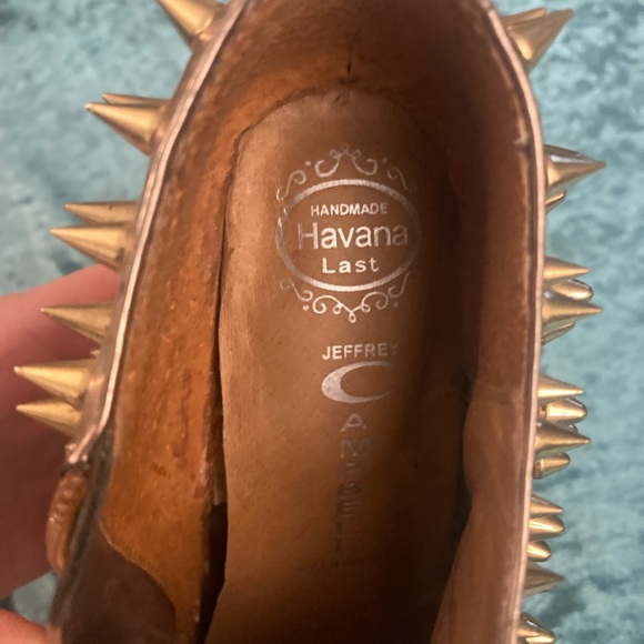 Jeffrey Campbell “Shadow” Rose Gold Spike Studded Platforms Size 7.5 - Picture 6 of 11